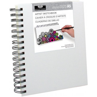 ROYAL VÁSZONKÖTÉSES VÁZLATTÖMB, SZEMÉLYRE SZABHATÓ, FEHÉR, SPIRÁLOS A5 ROYAL VÁSZONKÖTÉSES VÁZLATTÖMB, SZEMÉLYRE SZABHATÓ, FEHÉR, SPIRÁLOS A5