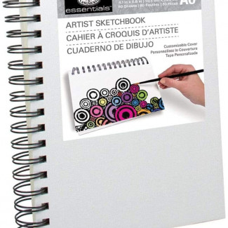 ROYAL VÁSZONKÖTÉSES VÁZLATTÖMB, SZEMÉLYRE SZABHATÓ, FEHÉR, SPIRÁLOS A6 ROYAL VÁSZONKÖTÉSES VÁZLATTÖMB, SZEMÉLYRE SZABHATÓ, FEHÉR, SPIRÁLOS A6