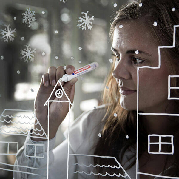 EDDING 4085 KRÉTA MARKER, FOLYÉKONY KRÉTA - 1-2 MM FEHÉR