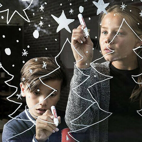 EDDING 4085 KRÉTA MARKER, FOLYÉKONY KRÉTA - 1-2 MM FEHÉR