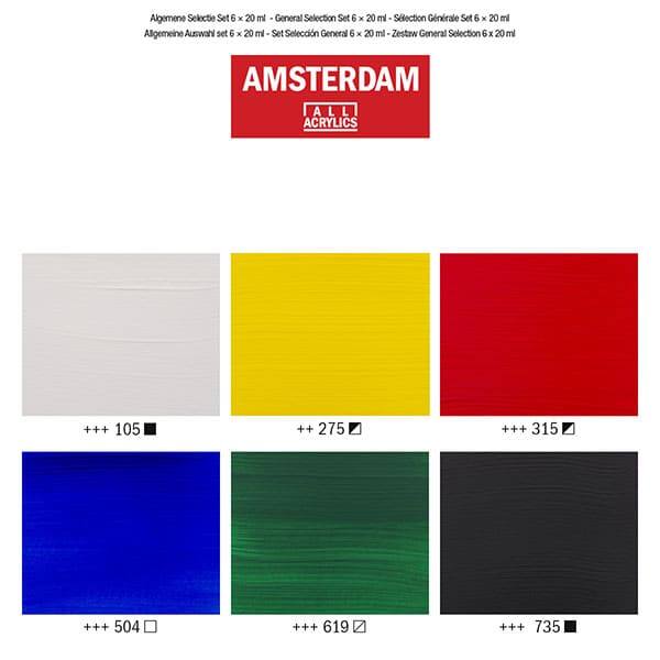 TALENS AMSTERDAM AKRILFESTÉK KÉSZLET - 6X20 ML