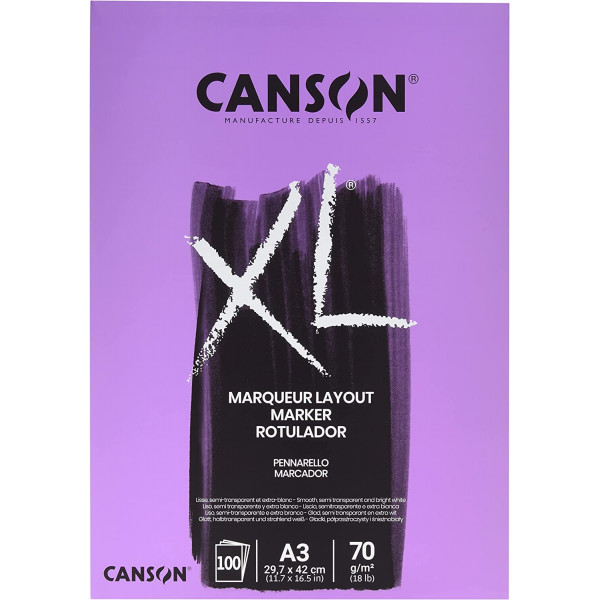 CANSON "XL" MARKER TÖMB 100 ÍV A3