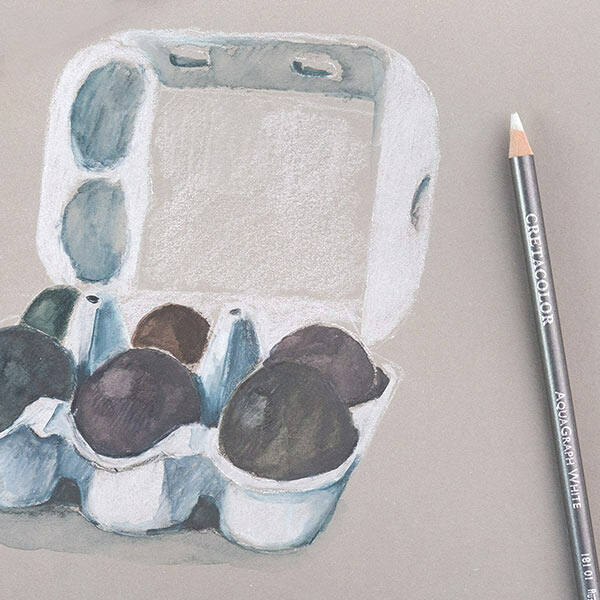 CRETACOLOR AQUAGRAPH VÍZZEL ELMOSHATÓ CERUZA - FEHÉR 18101