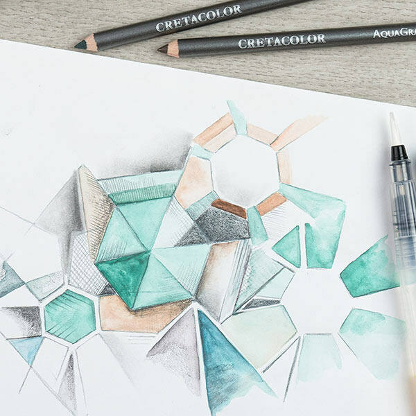 CRETACOLOR AQUAGRAPH VÍZZEL ELMOSHATÓ CERUZA - ZÖLDESKÉK 18318