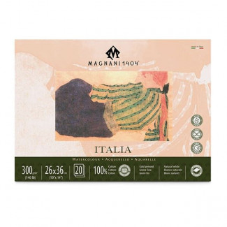 MAGNANI ITALIA AKVARELLTÖMB, 100% PAMUT, 300 G, 26X36 CM, 20 LAP, FÉLÉRDES