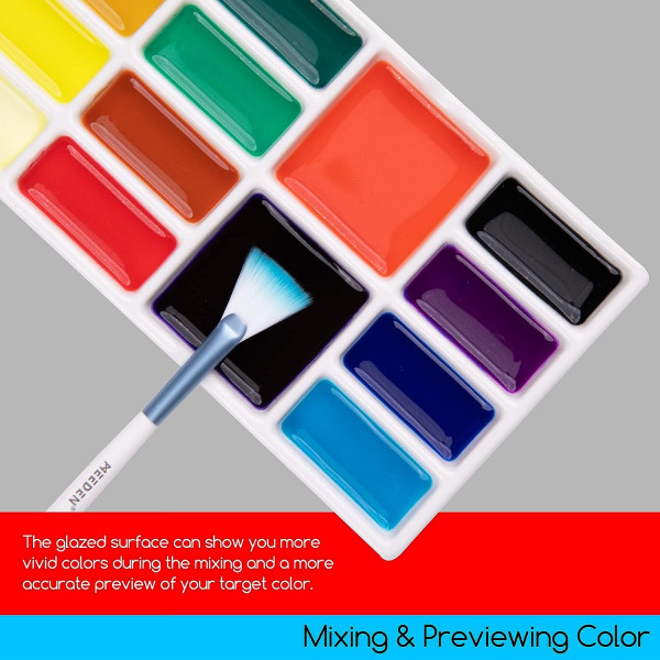 MEEDEN PROFESSZIONÁLIS PORCELÁN PALETTA-TÉGLALAP 14 RÉSZES