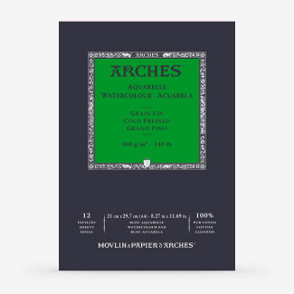 ARCHES AKVARELLTÖMB 300 GR ENYHÉN ÉRDES, HIDEGEN PRÉSELT 23X31 CM-12 LAP