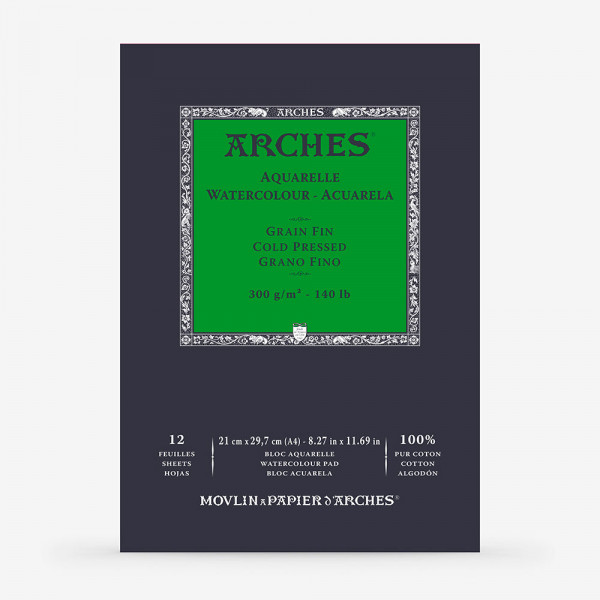 ARCHES AKVARELLTÖMB 300 GR ENYHÉN ÉRDES, HIDEGEN PRÉSELT 23X31 CM-12 LAP ARCHES AKVARELLTÖMB 300 GR ENYHÉN ÉRDES, HIDEGEN PRÉSELT 23X31 CM-12 LAP