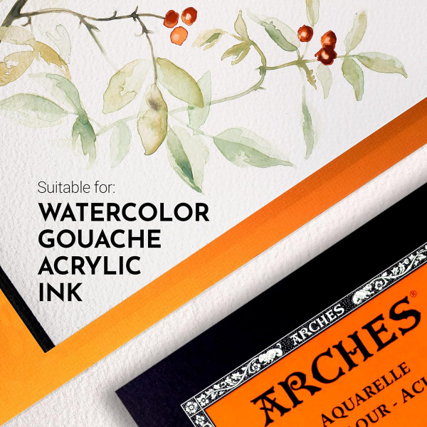 ARCHES AKVARELLTÖMB 300 GR DURVA, HIDEGEN PRÉSELT A3-12 LAP