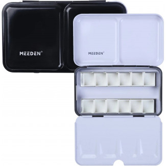 MEEDEN AKVARELLFESTÉK TARTÓ DOBOZ(SZILKÉHEZ)12X1/2 - FEKETE