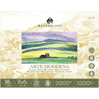 Magnani Arte Moderna mix média rajz- és festőtömb, 100% pamut, 300 g, 35x45 cm, 20 lap