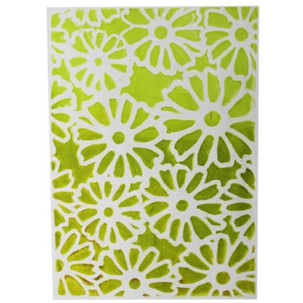 STENCIL, GELLI ARTS 12,7x17,8 cm -virág