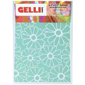 STENCIL, GELLI ARTS 12,7x17,8 cm -virág