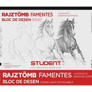 ICO STUDENT FAMENTES RAJZLAP 180 GR, KITÉPHETŐ A3 - 10 LAP