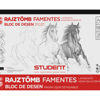 ICO STUDENT FAMENTES RAJZLAP 180 GR, KITÉPHETŐ A4 - 20 LAP