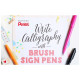 PENTEL BRUSH SIGN PEN BASIC SET-4 DB-OS KÉSZLET ALAP SZÍNEK