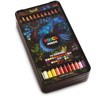 UNI POSCA KPE-200 36 db-os Olajbázisú Színesceruza készlet