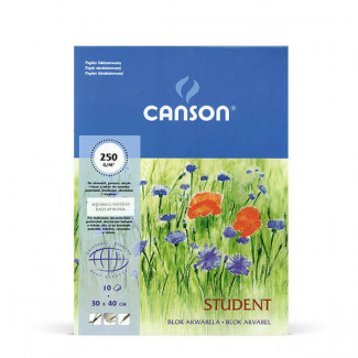 CANSON STUDENT AKVARELLTÖMB, 250 G, 10 LAP, 30X40 CM